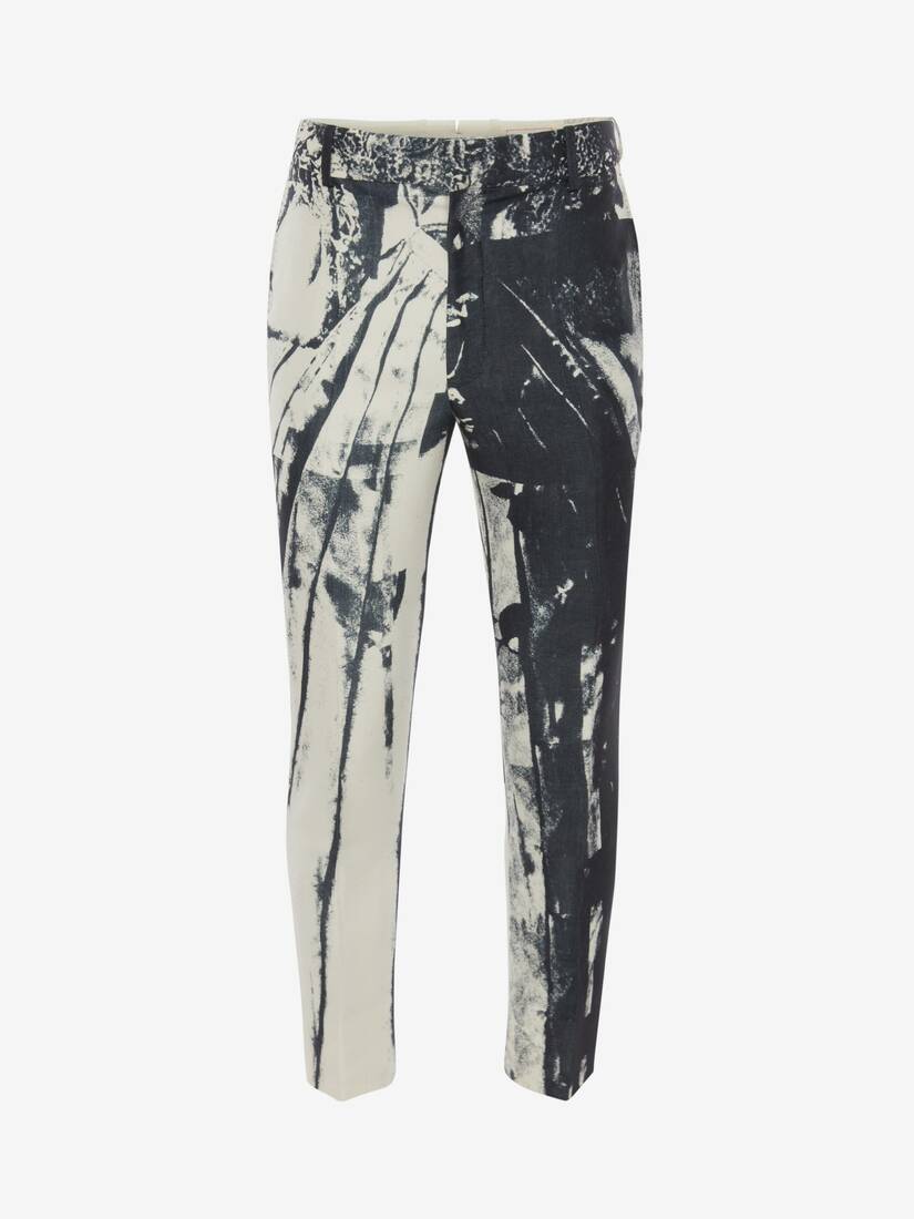 Pantalones Alexander McQueen Trompe-L'œil Printed Cigarette Hombre - Azules - Mexico 042-MCFUYZ